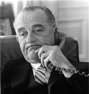LBJ on the phone