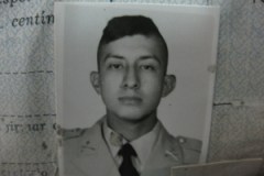 Jorge Vinicio Sosa Orantes as a young soldier. (Sebastian Rotella)