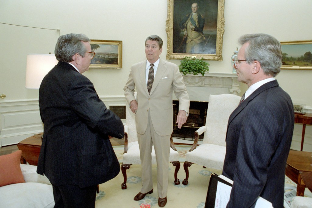 Reagan, Baker, and Carlucci.