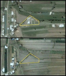 A before and after shot of the Abbottabad Compound, site of the Navy SEAL raid on Osama bin Laden. Adm. McRaven seems to be trying to erase the US records of the raid the same way Pakistan tried to erase the compound itself.