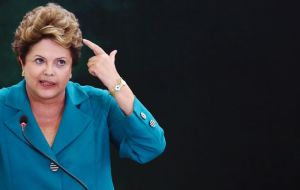 Rousseff: ""If the facts in the report are confirmed, then it's evident that the motive for the ... espionage is not security or to fight terrorism, but economic and strategic interests." Photo STRINGER/BRAZIL / REUTERS