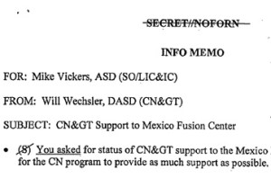 The Top Secret Mexico Fusion Center barred Mexicans and focused on "high value targeting."