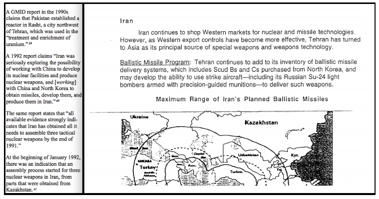 Both Iraqi (left) and CIA analysts (right) believed Iran was working the most closely with Asian countries to acquire nuclear capabilities. 