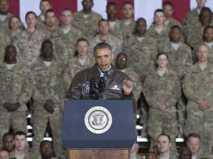 President Obama at Bagram air base outside Kabul.