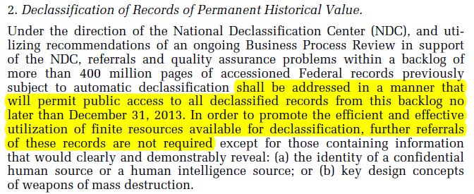 Presidential Memorandum - Implementation of the Executive Order, "Classified National Security Information"