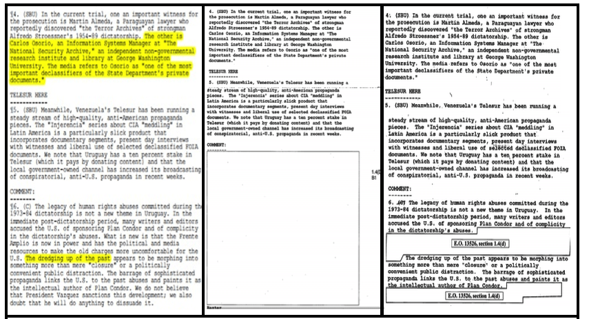 The same cable,(accusing the NS Archive of