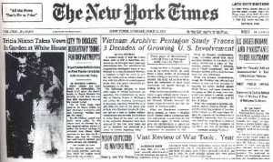 June 13, 1971: The New York Times begins to publish the Pentagon Papers.