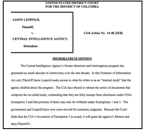 "Because the Court finds that the CIA’s invocation of Exemption 5 is sound, it will grant the agency’s Motion and deny Plaintiff’s."