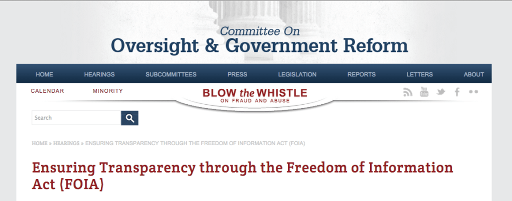 Ensuring Transparency through the FOIA