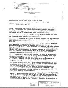 “Report on Peacetime Launch From ICBM Operational Sites”