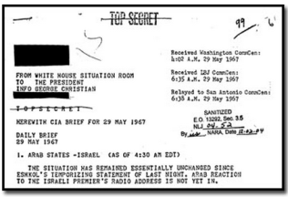 This Johnson-era PDB, dated 29 May 1967, on the 6 Day War, was declassified in 2004. 