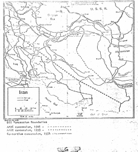 Map from the CIAs "Battle for Iran", which contains what is believed to be the CIA's first formal acknowledgement that the agency helped to plan and execute the coup.