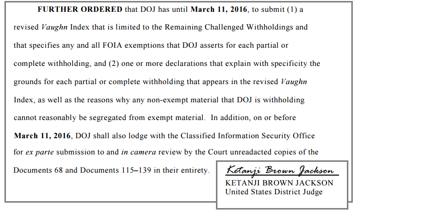 Excerpt from U.S. District Judge Ketanji Brown Jackson's Feb. 4 ruling.
