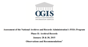 One of the things NARA does well is excellent communication with FOIA requesters. 